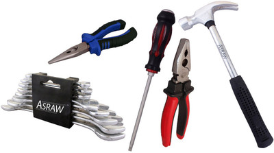 

Asraw Hand Tool Kit(13 Tools), Multicolor