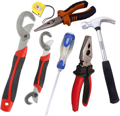 

Asraw Hand Tool Kit(7 Tools), Multicolor
