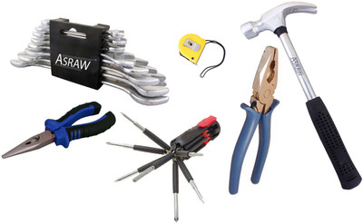 Asraw Hand Tool Kit(14 Tools), Multicolor