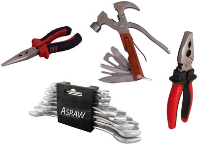 

Asraw Hand Tool Kit(12 Tools), Multicolor