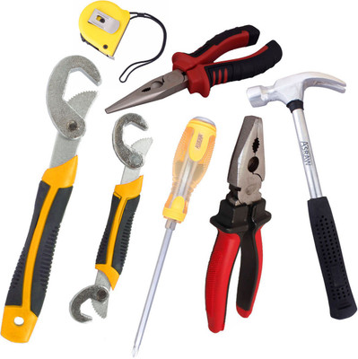 

Asraw Hand Tool Kit(7 Tools), Multicolor