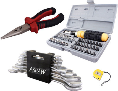

Asraw Hand Tool Kit(12 Tools), Multicolor