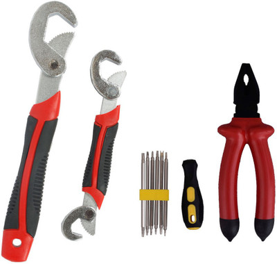 

Asraw Snap N Grip, Plier & Screwdriver Set Hand Tool Kit(3 Tools), Multicolor