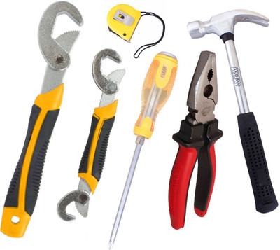 Asraw Hand Tool Kit(6 Tools), Multicolor