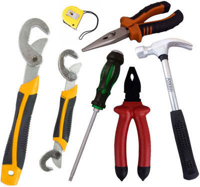 Asraw Hand Tool Kit(7 Tools), Multicolor