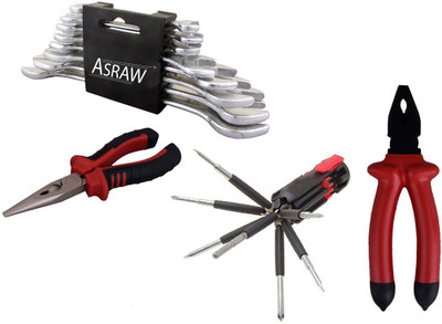 

Asraw Hand Tool Kit(12 Tools), Multicolor