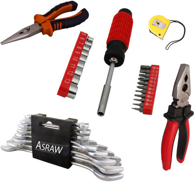 

Asraw Hand Tool Kit(13 Tools), Multicolor
