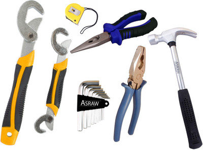 

Asraw Hand Tool Kit(7 Tools), Multicolor