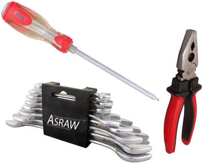 

Asraw Hand Tool Kit(11 Tools), Multicolor