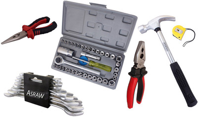 

Asraw Hand Tool Kit(14 Tools), Multicolor