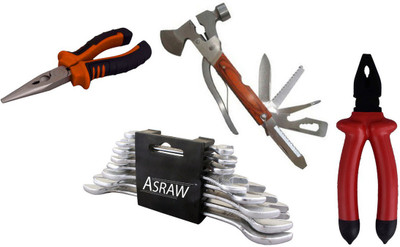 

Asraw Hand Tool Kit(12 Tools), Multicolor