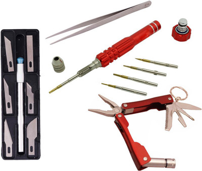 

Asraw Hand Tool Kit(4 Tools), Red