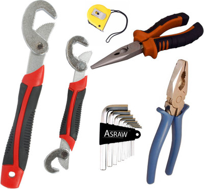 

Asraw Hand Tool Kit(6 Tools), Multicolor