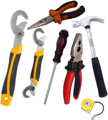 

Asraw Hand Tool Kit(7 Tools), Multicolor
