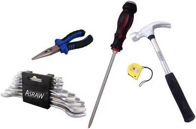 

Asraw Hand Tool Kit(13 Tools), Multicolor