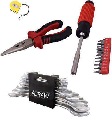 

Asraw Hand Tool Kit(12 Tools), Multicolor