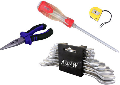 Asraw Hand Tool Kit(12 Tools), Multicolor