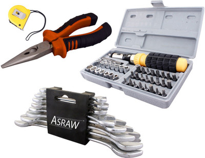 

Asraw Hand Tool Kit(12 Tools), Multicolor