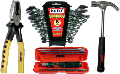 

Ketsy (16 Pieces) Hand Tool Kit(16 Tools), Multicolor