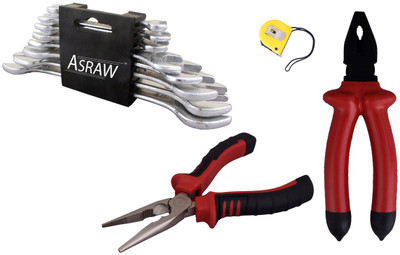 Asraw Hand Tool Kit(12 Tools), Multicolor
