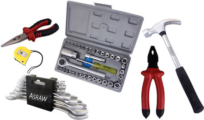 

Asraw Hand Tool Kit(14 Tools), Multicolor