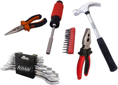 

Asraw Hand Tool Kit(13 Tools), Multicolor
