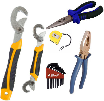

Asraw Hand Tool Kit(6 Tools), Multicolor