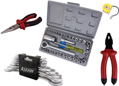 

Asraw Hand Tool Kit(13 Tools), Multicolor