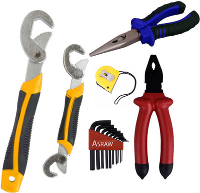 

Asraw Hand Tool Kit(6 Tools), Multicolor