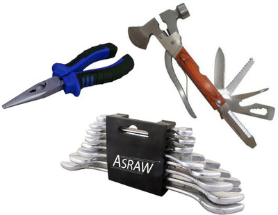 

Asraw Hand Tool Kit(11 Tools), Multicolor