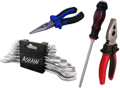 

Asraw Hand Tool Kit(12 Tools), Multicolor