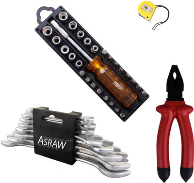 

Asraw Hand Tool Kit(12 Tools), Multicolor
