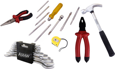 

Asraw Hand Tool Kit(14 Tools), Multicolor