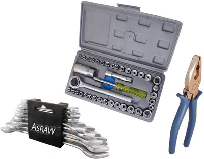 

Asraw Hand Tool Kit(11 Tools), Multicolor