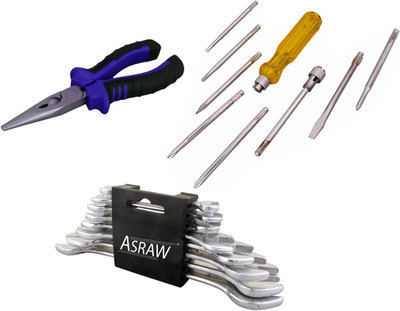 

Asraw Hand Tool Kit(11 Tools), Multicolor
