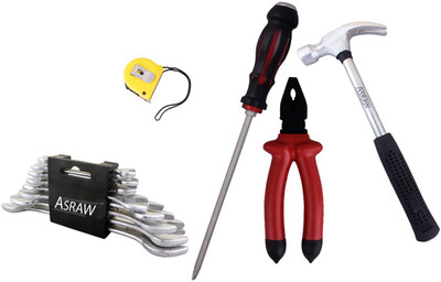 

Asraw Hand Tool Kit(13 Tools), Multicolor