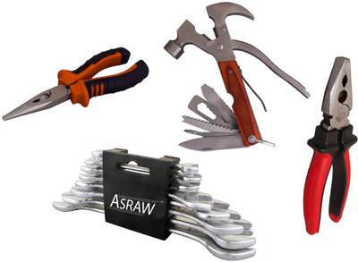 

Asraw Hand Tool Kit(12 Tools), Multicolor