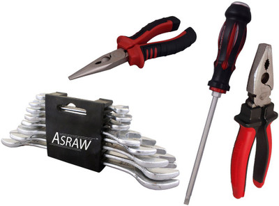 Asraw Hand Tool Kit(12 Tools), Multicolor