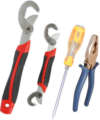 

Asraw Snap N Grip, Plier & Double Sided Screwdriver Hand Tool Kit(3 Tools), Multicolor