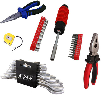 

Asraw Hand Tool Kit(13 Tools), Multicolor