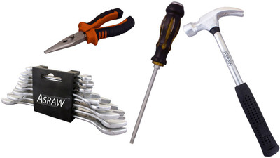 Asraw Hand Tool Kit(12 Tools), Multicolor
