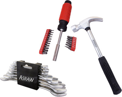 Asraw Hand Tool Kit(11 Tools), Multicolor