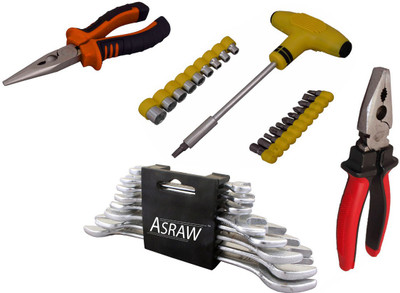 

Asraw Hand Tool Kit(12 Tools), Multicolor