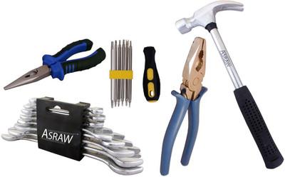 

Asraw Hand Tool Kit(13 Tools), Multicolor