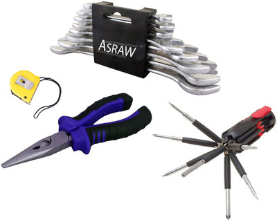 

Asraw Hand Tool Kit(12 Tools), Multicolor