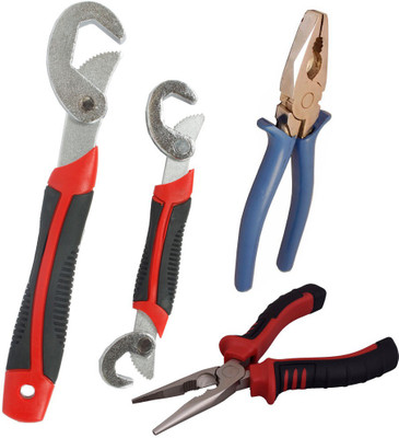 

Asraw Snap N Grip, Plier & Nose Plier Hand Tool Kit(3 Tools), Multicolor