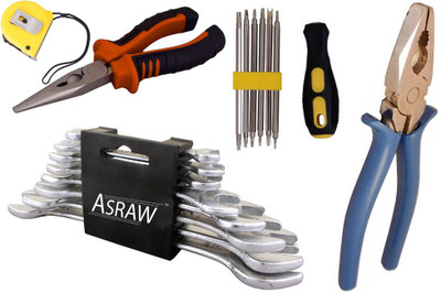 

Asraw Hand Tool Kit(13 Tools), Multicolor