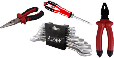 Asraw Hand Tool Kit(12 Tools), Multicolor