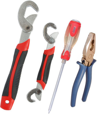 

Asraw Snap N Grip, Plier & Double Sided Screwdriver Hand Tool Kit(3 Tools), Multicolor