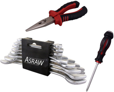 Asraw Hand Tool Kit(11 Tools), Multicolor